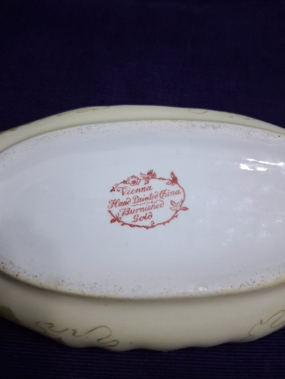 Antique Porcelain Trinket Jewelry Dish Vanity Tray Hand-painted Vienna Austria - Picture 12 of 15
